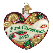 Old World Christmas 2025 First Christmas Heart Ornament