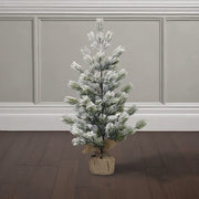 Old World Christmas 23" Frosted Balsam Tree with Burlap Base