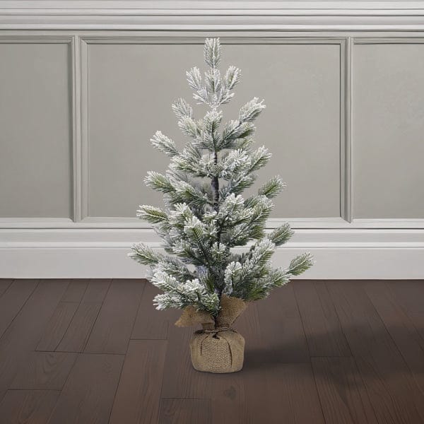 Old World Christmas 23" Frosted Balsam Tree with Burlap Base