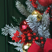 Old World Christmas 24" Holiday Splendor Red And Gold Aspen Wreath