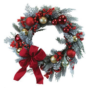 Old World Christmas 24" Holiday Splendor Red And Gold Aspen Wreath