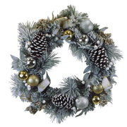 Old World Christmas 24" Silver & Gold Frosted Fir Wreath