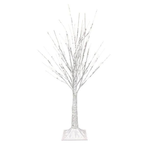 Old World Christmas 3' Lit Winter White Birch Tree