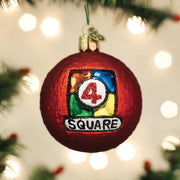Old World Christmas 4 Square Ball Ornament