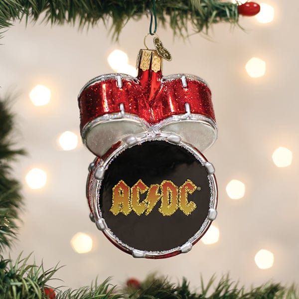 Old World Christmas AC/DC Drum Set Ornament