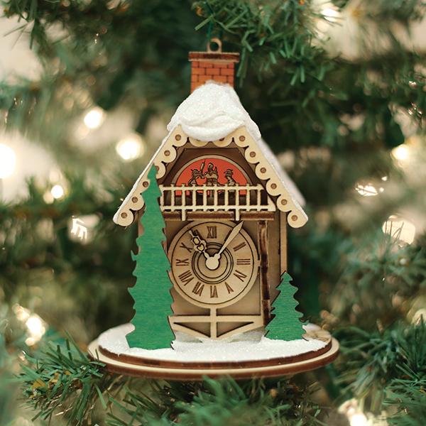 Old World Christmas Alpine Time Clock Shoppe Ornament