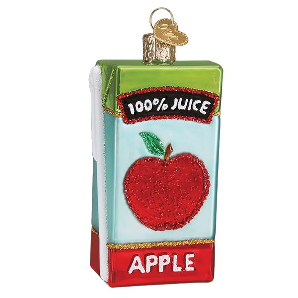 Old World Christmas Apple Juice Box Ornament