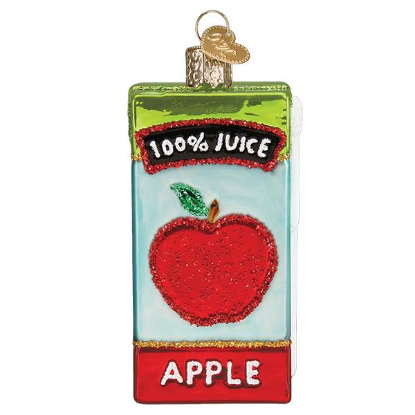 Old World Christmas Apple Juice Box Ornament
