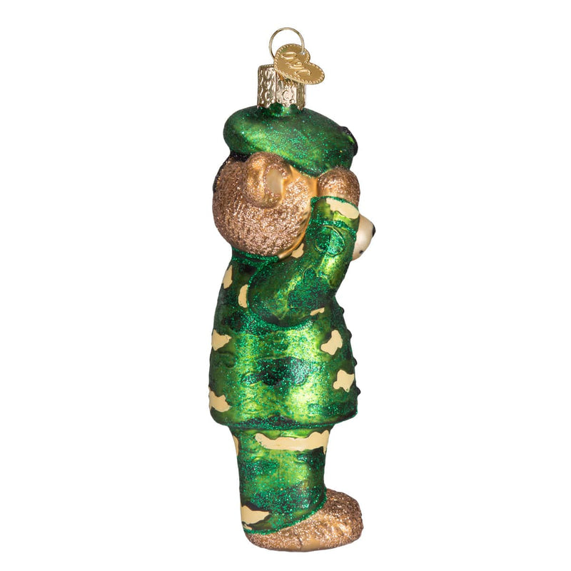 Old World Christmas Army Bear Ornament