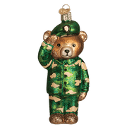 Old World Christmas Army Bear Ornament