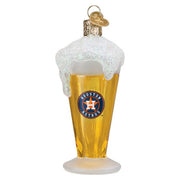 Old World Christmas Astros Glass Of Beer Ornament