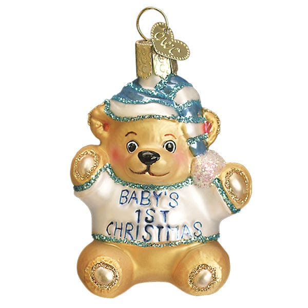 Old World Christmas Baby Boy's First Teddy Bear Ornament