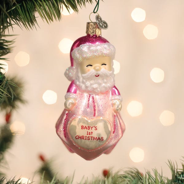 Old World Christmas Baby Girl's 1st Santa Lovey Ornament