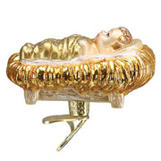 Old World Christmas Baby Jesus In Manger Ornament