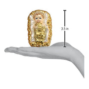 Old World Christmas Baby Jesus In Manger Ornament