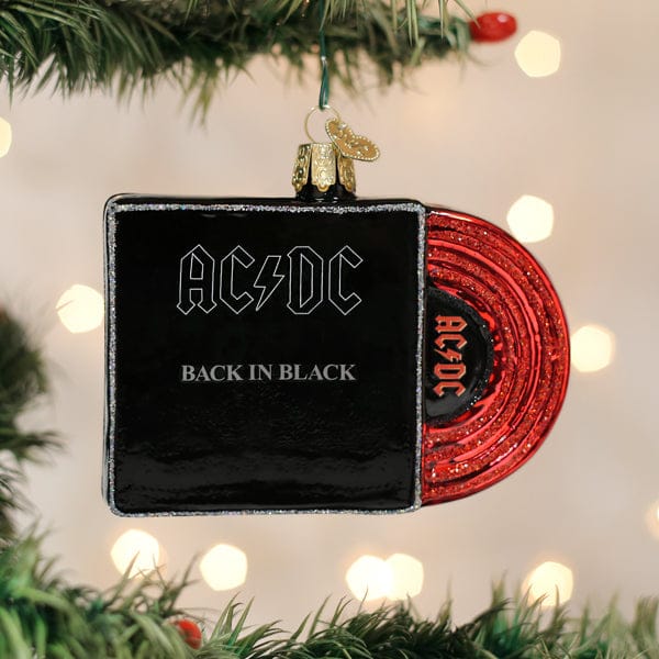 Old World Christmas Back In Black Album Cover Ornament