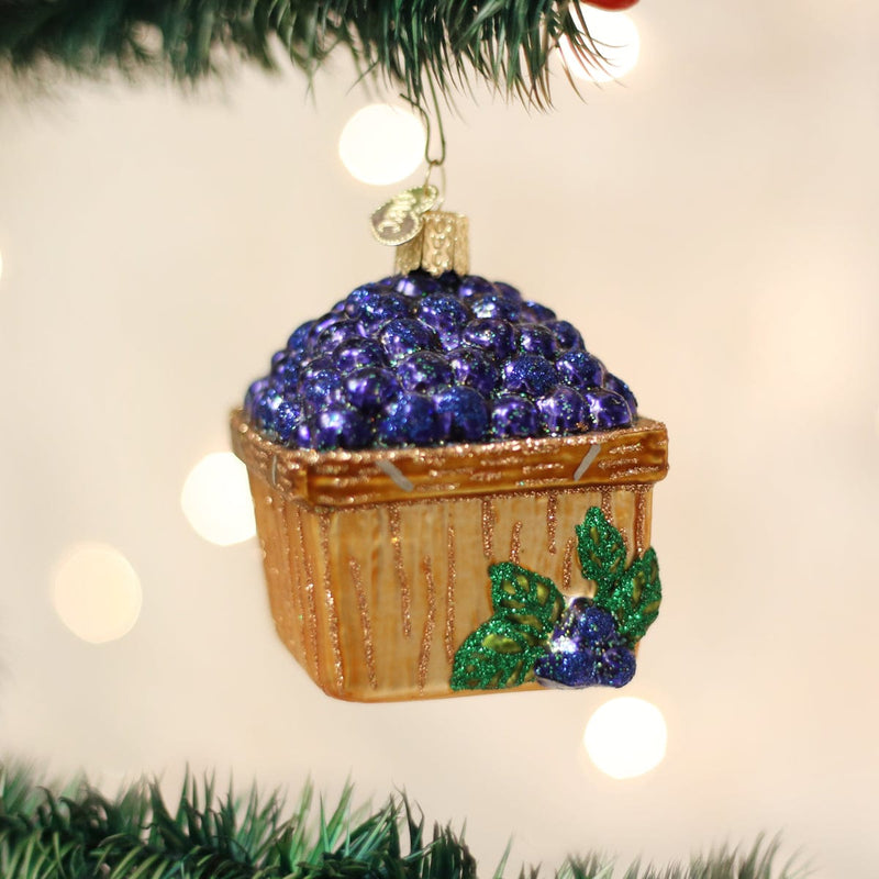 Old World Christmas Basket Of Blueberries