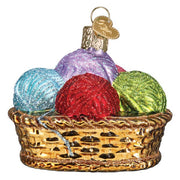 Old World Christmas Basket Of Yarn Ornament