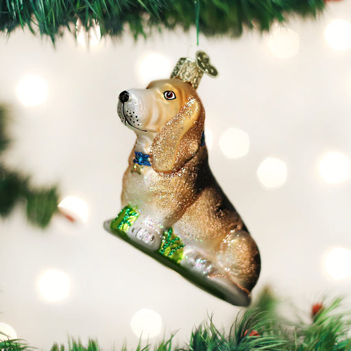Old World Christmas Basset Hound Ornament