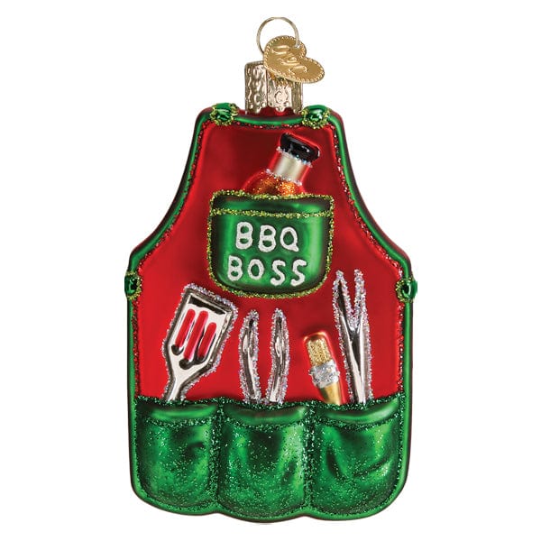 Old World Christmas BBQ Apron Ornament