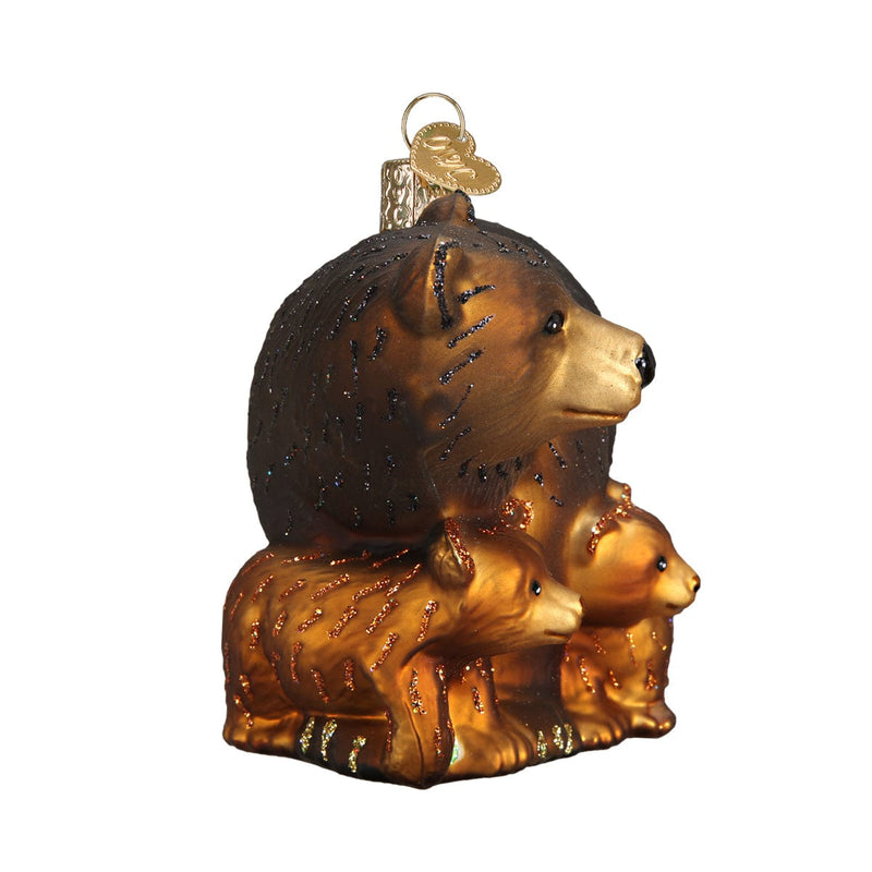 Old World Christmas Bear With Cubs Ornament