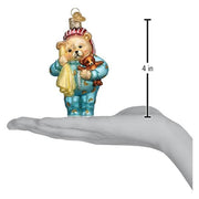 Old World Christmas Bedtime Teddy Bear Ornament