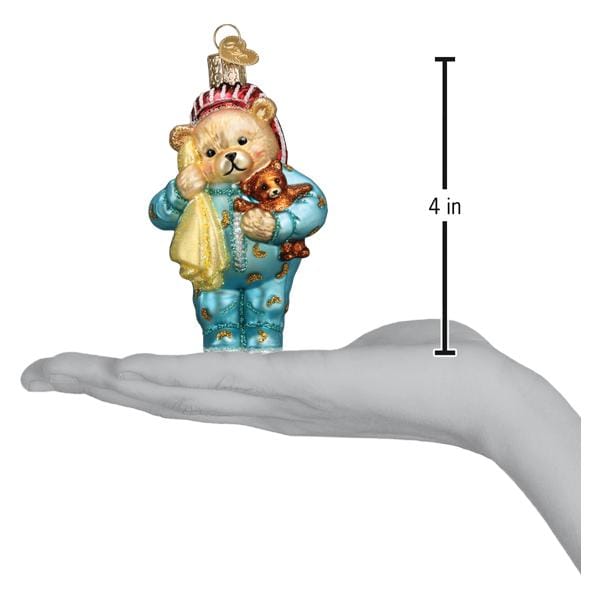 Old World Christmas Bedtime Teddy Bear Ornament