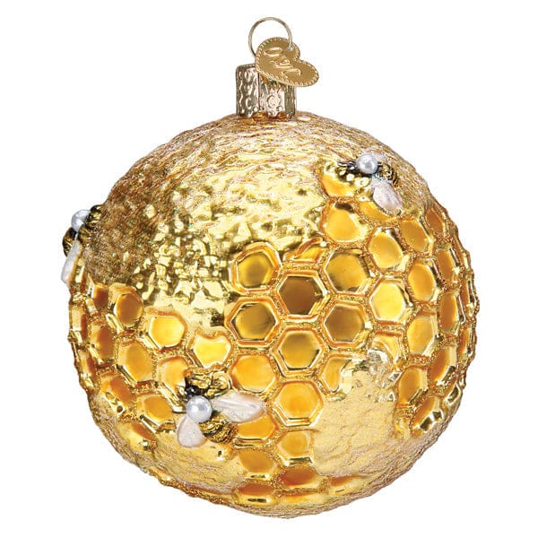 Old World Christmas Bee Blessed Round Ornament