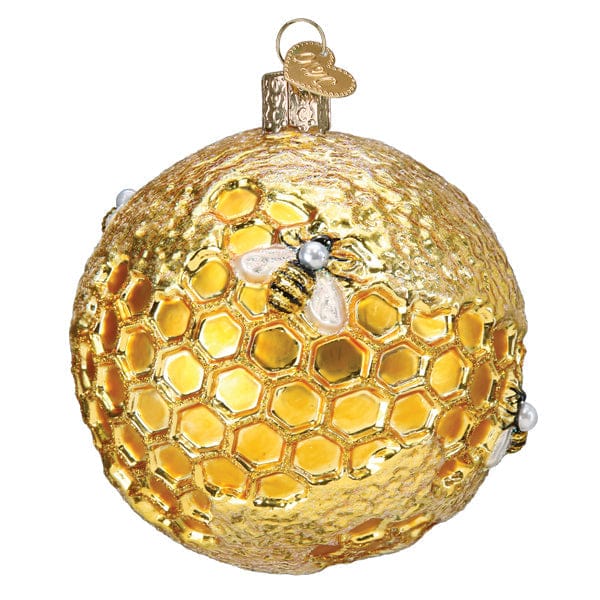 Old World Christmas Bee Blessed Round Ornament