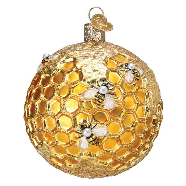 Old World Christmas Bee Blessed Round Ornament