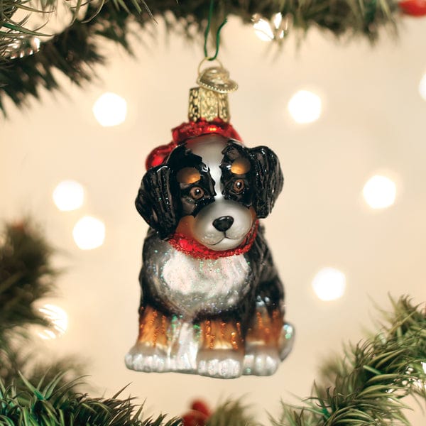 Old World Christmas Bernedoodle Puppy Ornament