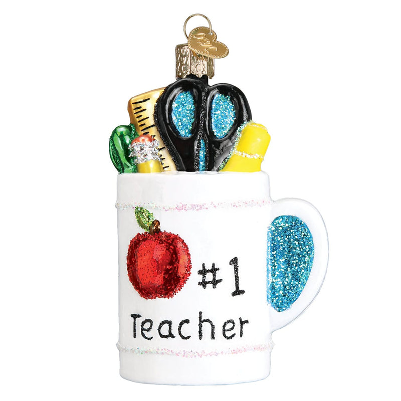Old World Christmas Best Teacher Mug Ornament