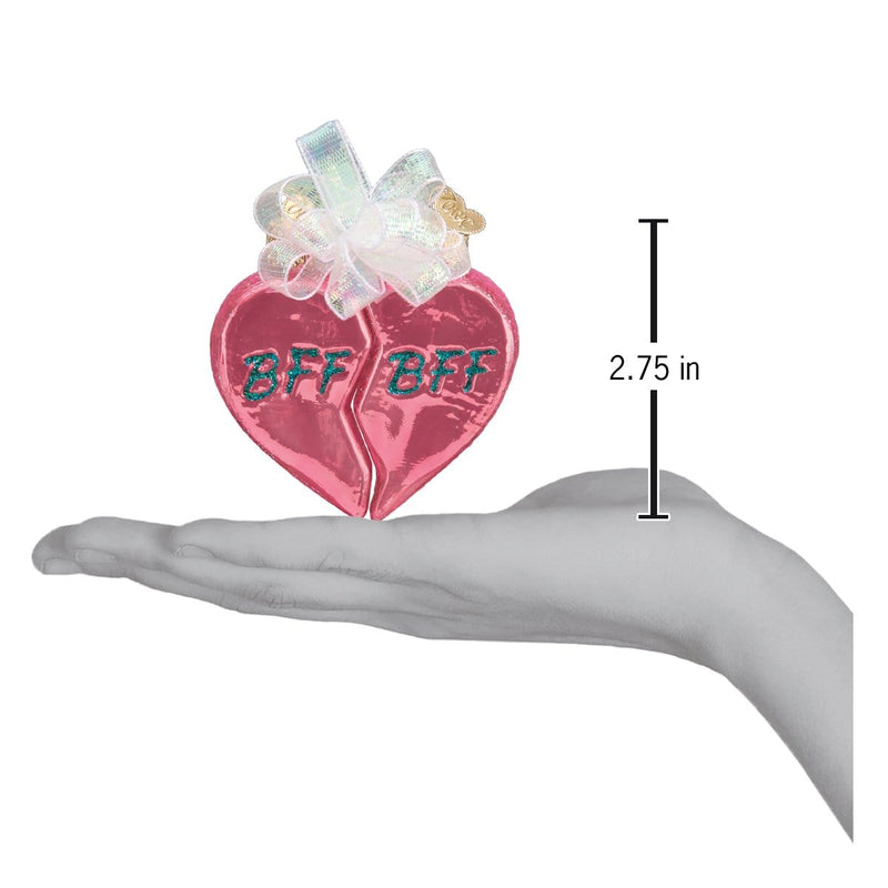 Old World Christmas Bff Hearts Ornament