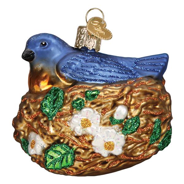 Old World Christmas Bird In Nest Ornament