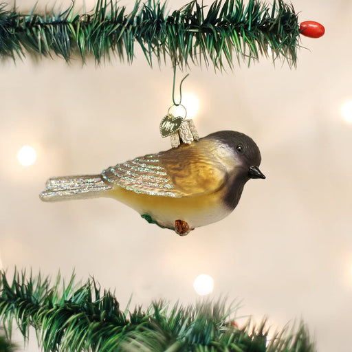Old World Christmas Black-capped Chickadee