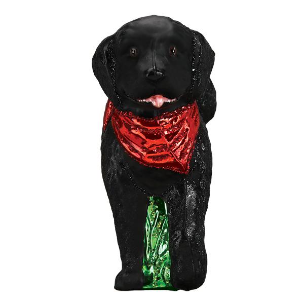 Old World Christmas Black Doodle Dog Ornament
