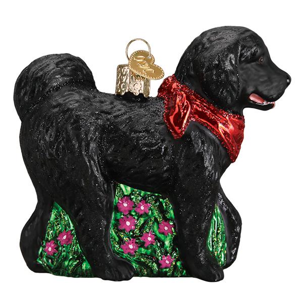 Old World Christmas Black Doodle Dog Ornament