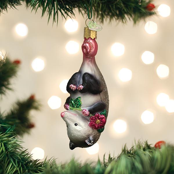 Old World Christmas Blossom Opossum Ornament