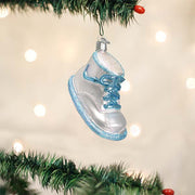 Old World Christmas Blue Baby Shoe Ornament
