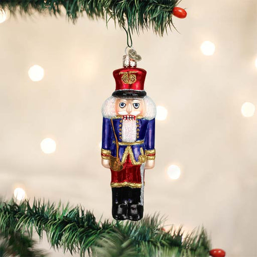 Old World Christmas Blue Coat Soldier Nutcracker Ornament