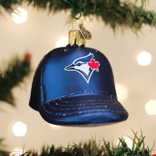 Old World Christmas Blue Jays Baseball Cap Ornament