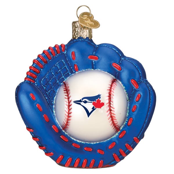 Old World Christmas Blue Jays Baseball Mitt Ornament