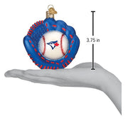 Old World Christmas Blue Jays Baseball Mitt Ornament