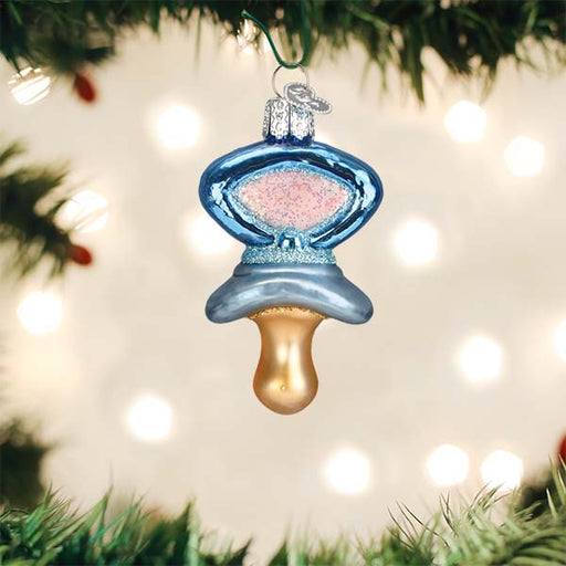 Old World Christmas Blue Pacifier Ornament