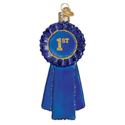 Old World Christmas Blue Ribbon Ornament