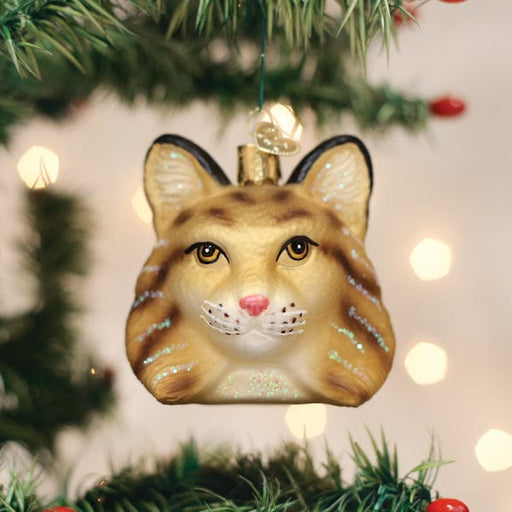 Old World Christmas Bobcat Head Ornament