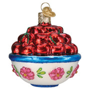 Old World Christmas Bowl Of Cherries Ornament