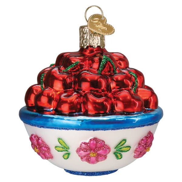 Old World Christmas Bowl Of Cherries Ornament