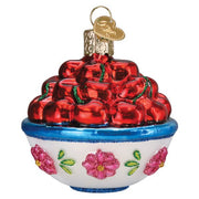 Old World Christmas Bowl Of Cherries Ornament