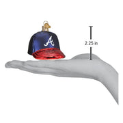 Old World Christmas Braves Baseball Cap Ornament